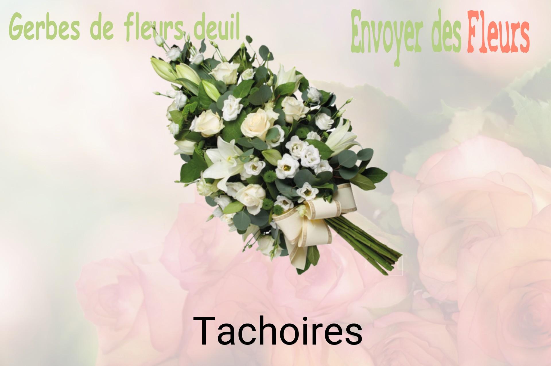 Gerbe de fleurs de deuil livrée à Tachoires